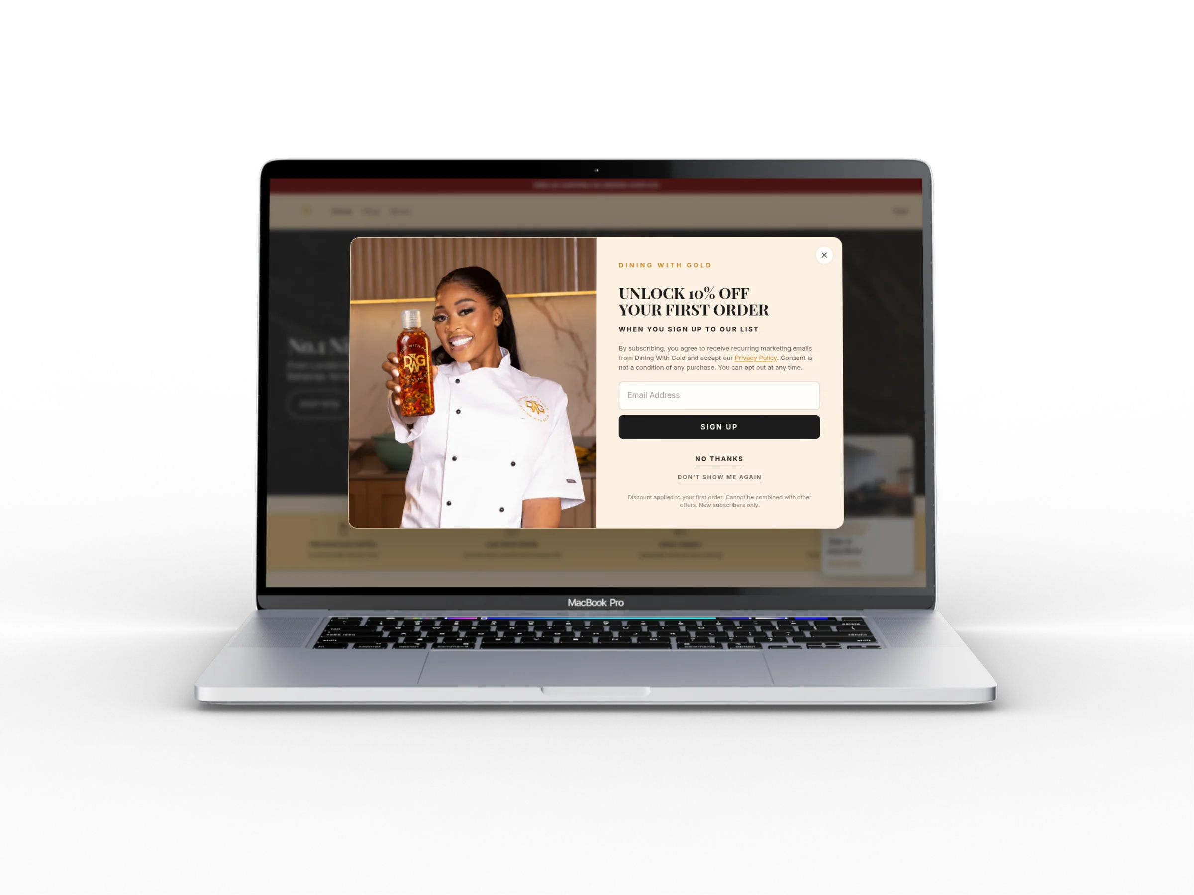 Dining With Gold — An offer that earns the email.